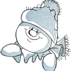 Snowman Christmas scetch embroidery design