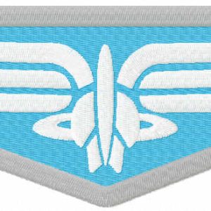 Space ranger alternative sign embroidery design