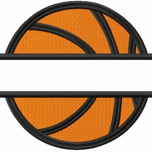 Split Basketball embroidery design