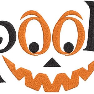 Spooky funny embroidery design