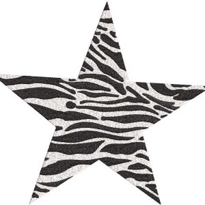 Star zebra embroidery design
