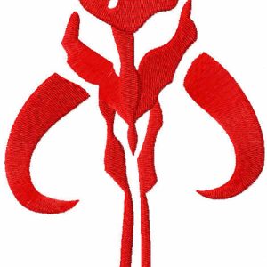 Mandalorian boba fett embroidery design