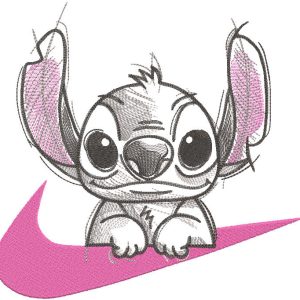 Stitch Love nike embroidery design