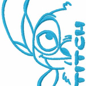 Stitch side one colored embroidery design