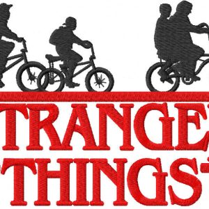 Stranger Things logo embroidery design