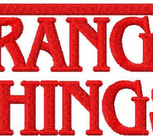 Stranger things movie logo embroidery design