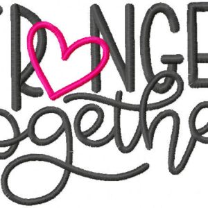 Stranger together embroidery design