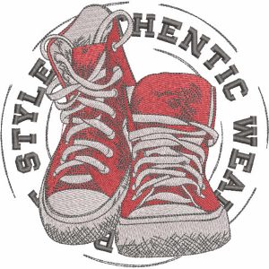 Style shoes embroidery design