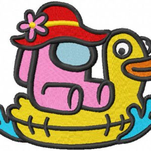 Summer among us embroidery design