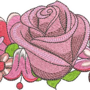 Summer bouquet embroidery design