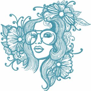 Summer wind in my hair embroidery design
