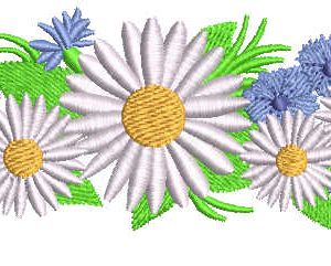 Flower wreath embroidery design