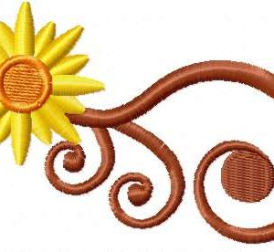 Sun swirl 2 embroidery design