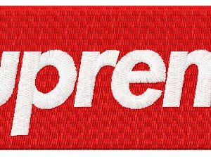 Supreme logo embroidery design