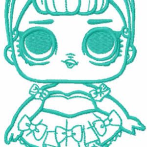 Surprise doll embroidery design