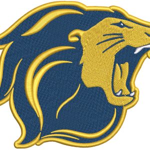 TCNJ Lions logo embroidery design