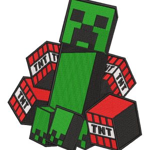TNT Creeper embroidery design