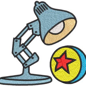 Table lamp and ball embroidery design