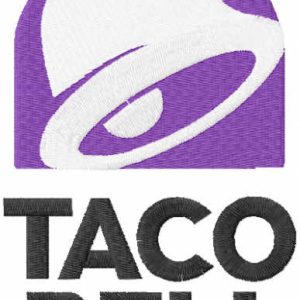 Taco Bell logo 2016 embroidery design