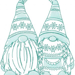 Tattered two dwarves embroidery design