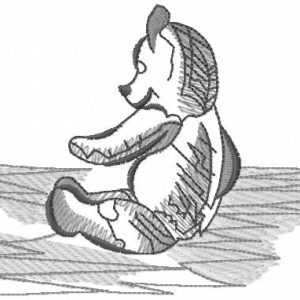 Teddy toy embroidery design