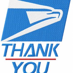 Thank You Essential Workers Delivery USPS Mail  embroidery design