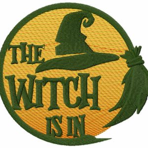 The witch is in embroidery design