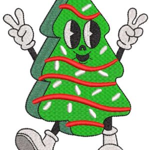 Tis The Season Christmas Cake embroidery design