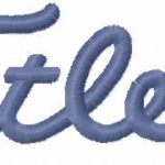 Titleist logo embroidery design