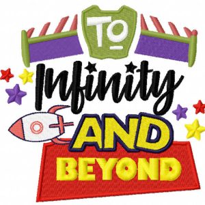 To infinity and beyong embroidery design