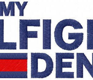 Tommy Hilfinger denim logo embroidery design