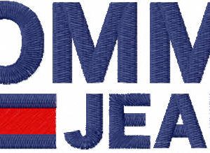 Tommy jeans logo embroidery design