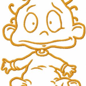 Tommy one colored embroidery design