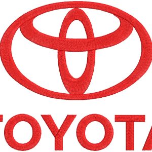 Toyota classic logo embroidery design