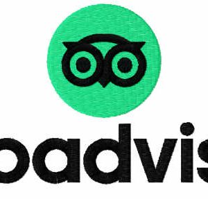 Tripadvisor logo embroidery design