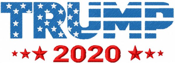 Trump 2020 embroidery design