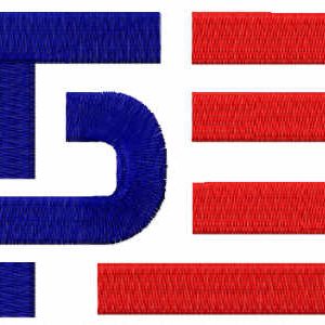 Trump Pence logo embroidery design