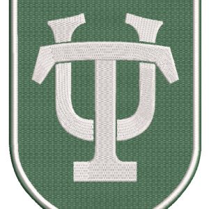 Tulane university logo shield embroidery design