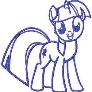 Twilight Sparkle one colored embroidery design