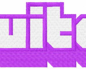 Twitch logo embroidery design