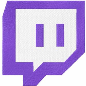 Twitch sign embroidery design