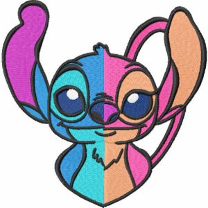 Two sides embroidery design