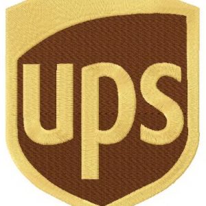 UPS logo classic with tatami border embroidery design