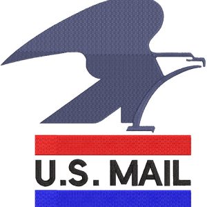 US mail old logo embroidery design