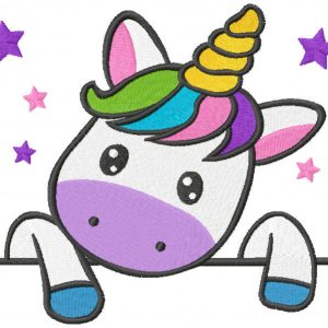 Unicorn fantasy time embroidery design