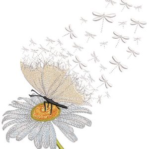 Unity of nature embroidery design