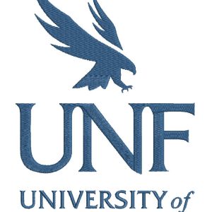 University of North Florida logo embroidery design