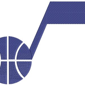 Utah Jazz Logo one color embroidery design