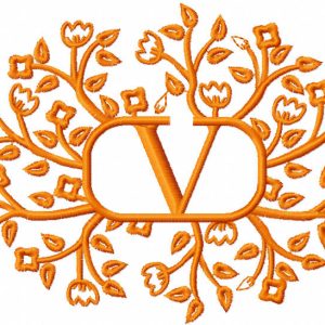 Valentino vintage logo embroidery design