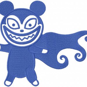 Vampire Teddy bear embroidery design